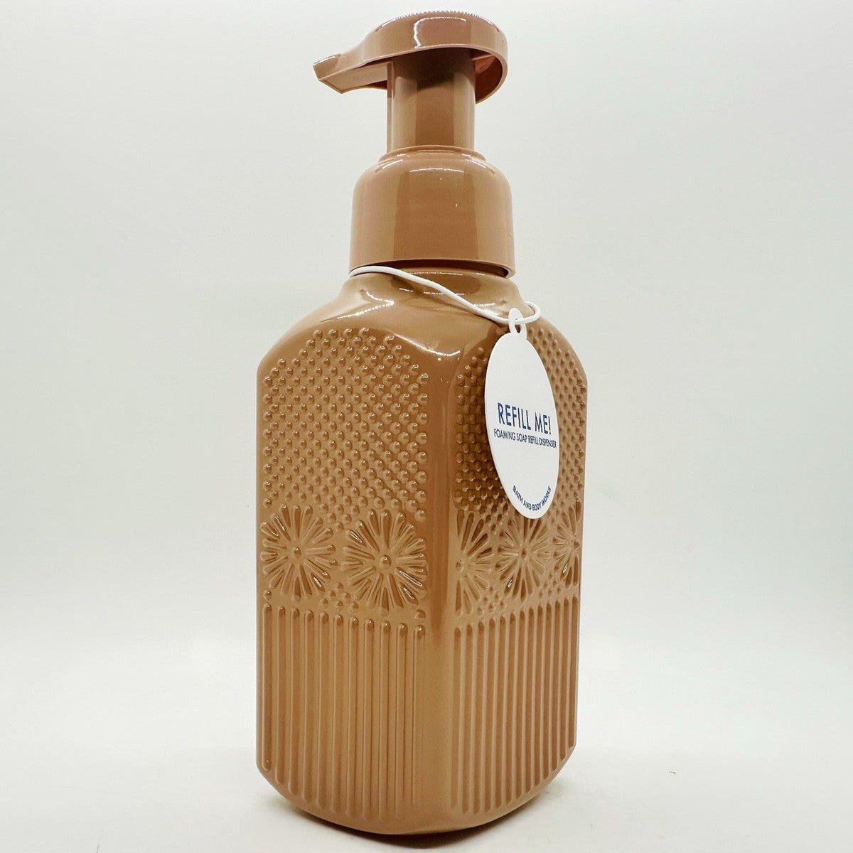 Bath & Body Works Tan Floral Gentle & Clean Foaming Hand Soap Dispenser