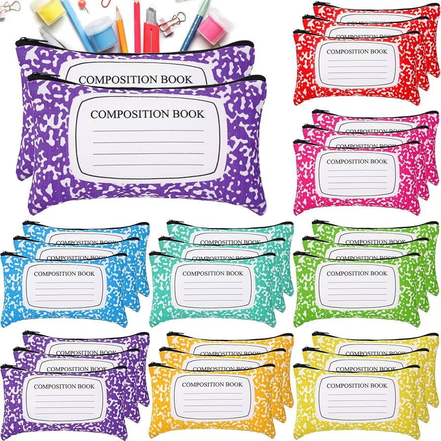 Composition Book Themed Pouch