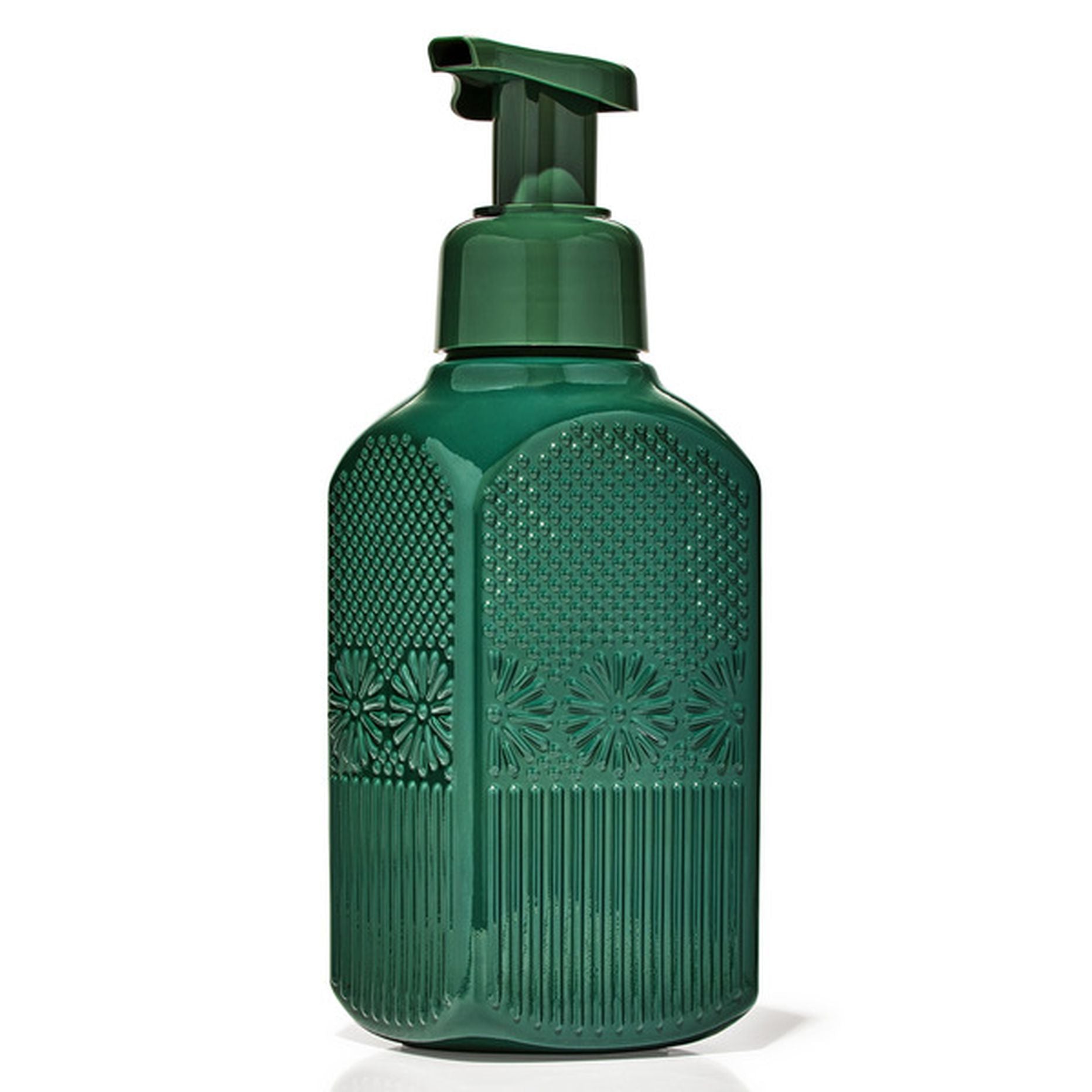 Bath & Body Works Dark Green Floral Gentle & Clean Foaming Hand Soap Dispenser