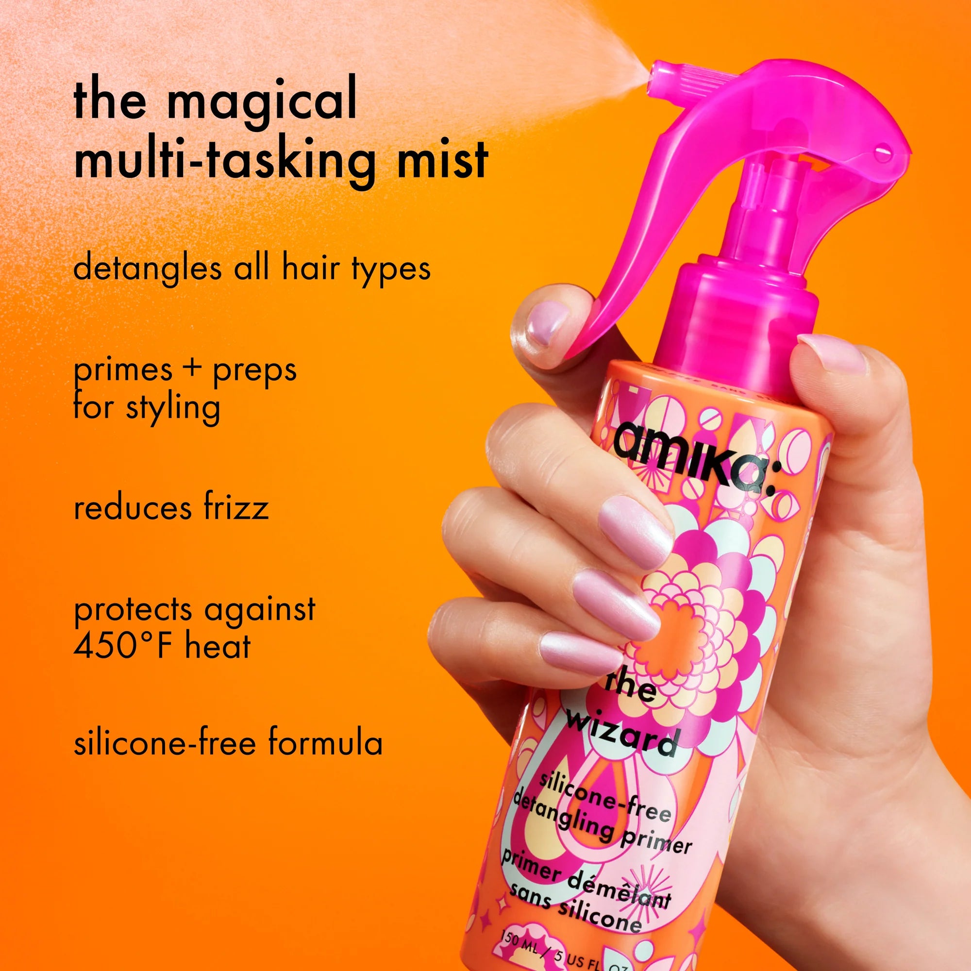 Amika The Wizard Detangling Primer Silicone Free
