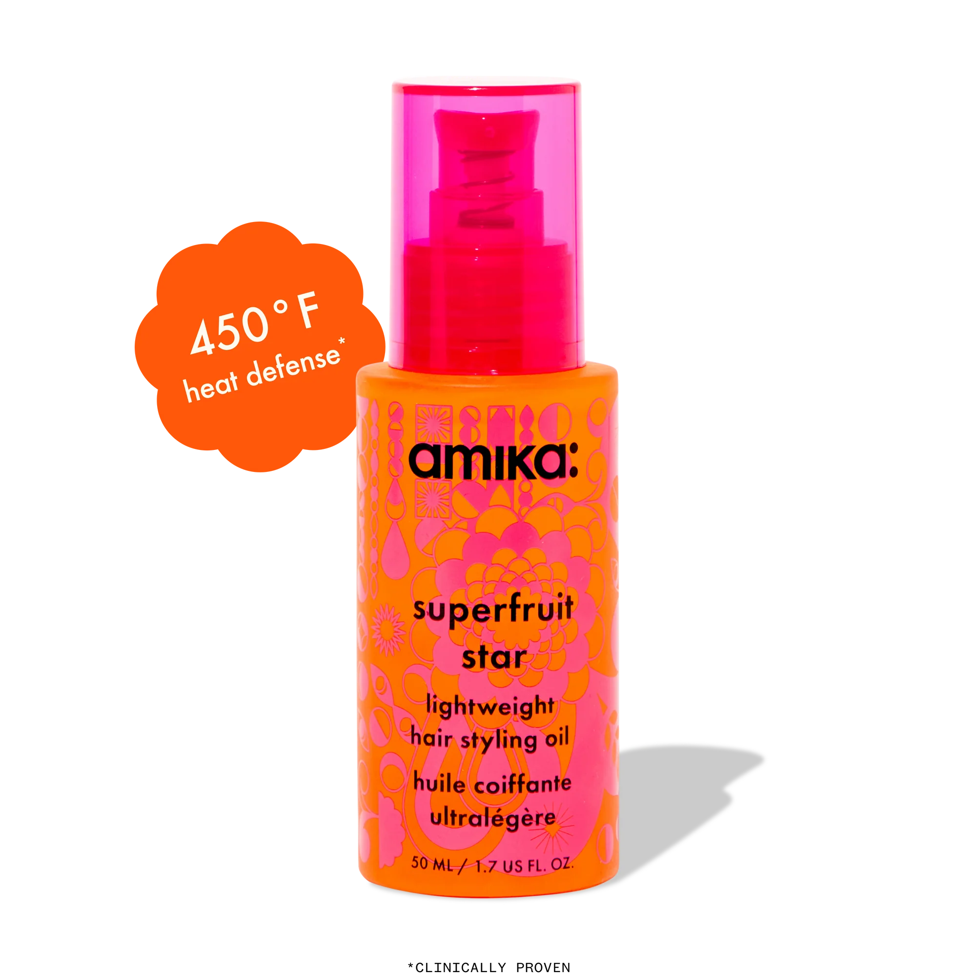 Amika Superfruit Star Lightweight Hair Styling + Heat Defense Oil