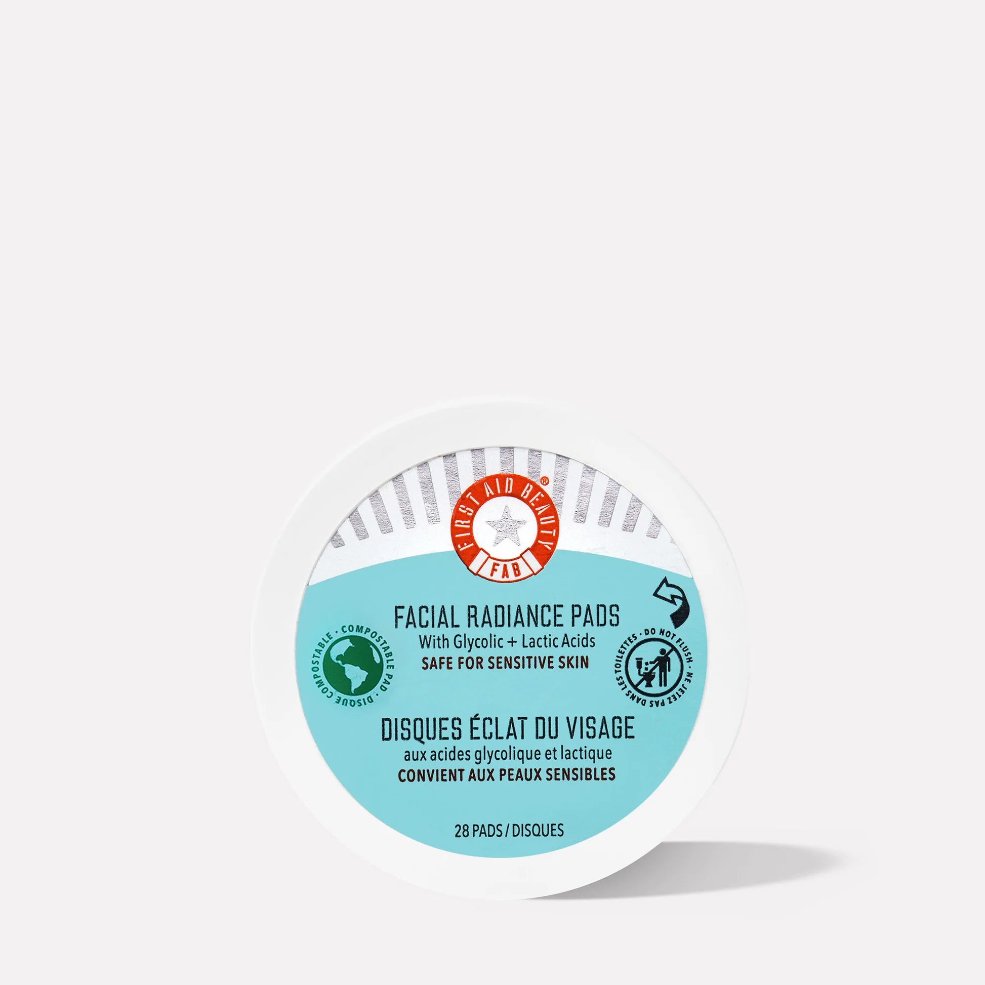 First Aid Beauty Facial Radiance Pads with Glycolic + Lactic Acids - 28 Pads
